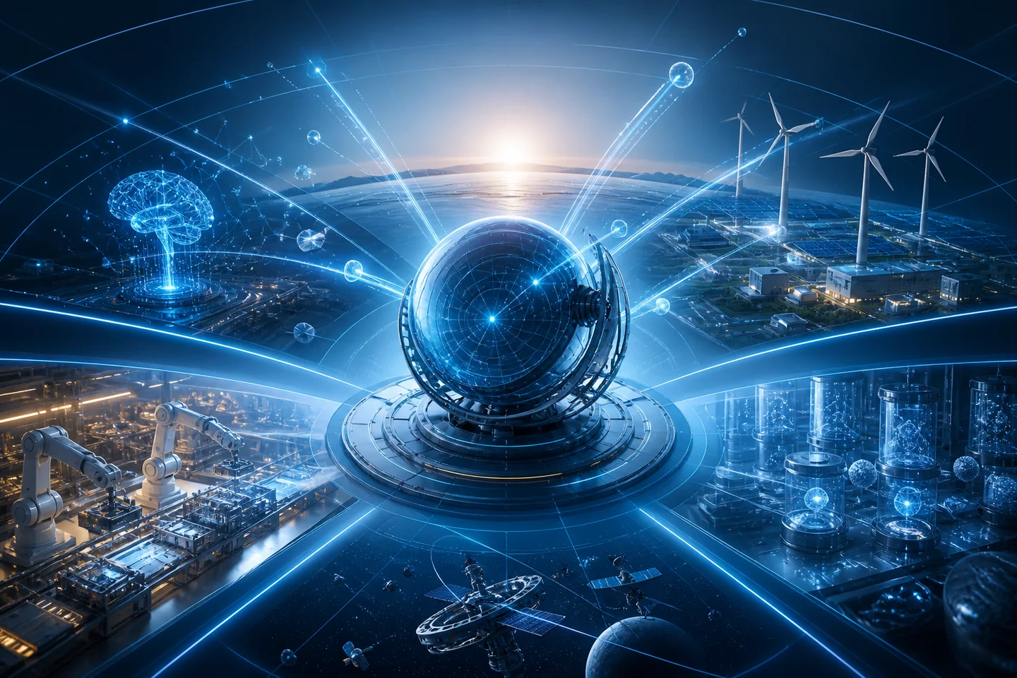 Global signal radar connecting corporate innovation, AI, energy and industrial technology